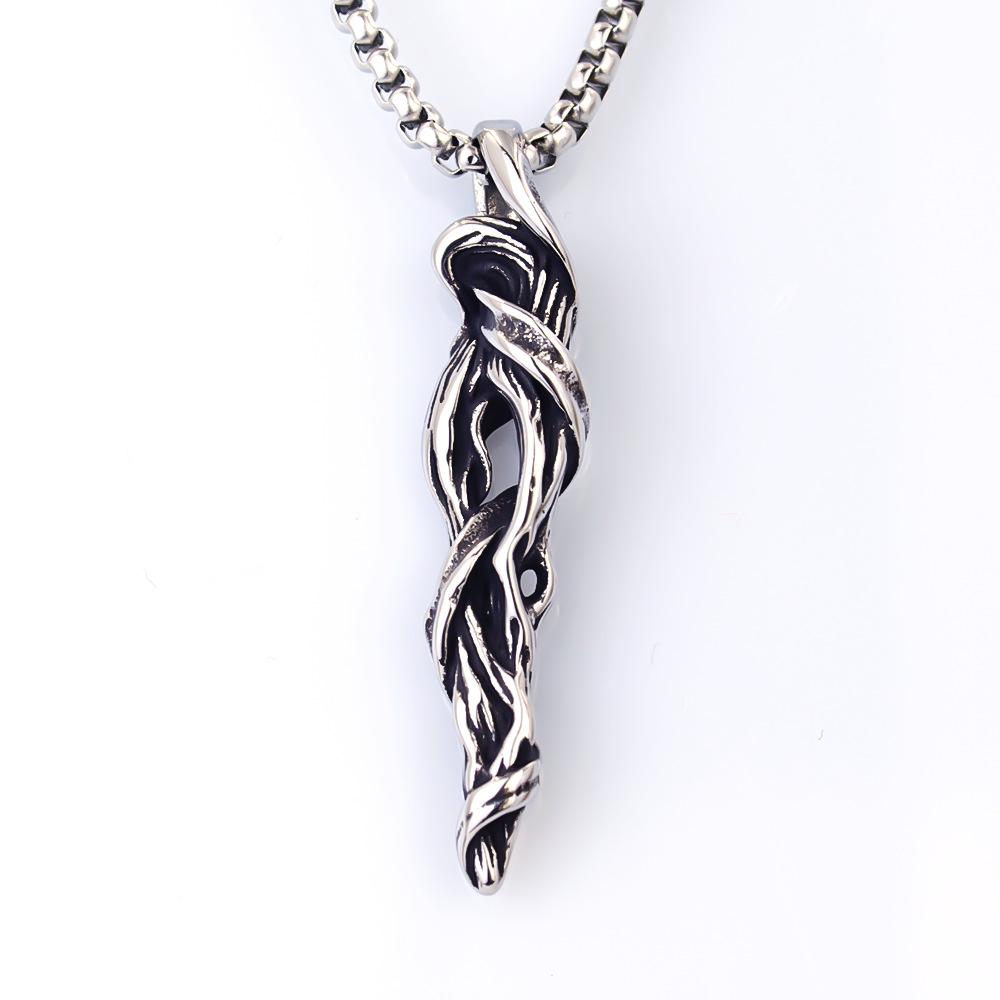 Jewelry Personality Titanium Steel Spiral Boomerang Windmill Necklace Men's Hot Sale