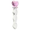 Glass Pink Heart Transparent Crystal Beads Quantity Plug
