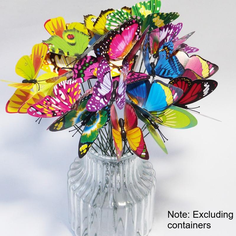 

10pcs Stakes Outdoor Garden Decor,Weather-Resistant Art Deco Style,Lawn & Yard Decoration,Festive Garden & Butterfly Decorations
