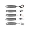 5pcs Bendable Adaptive Utensils Weighted Easy Grip Stainless Steel Special Supplies Adaptive Utensils Grey