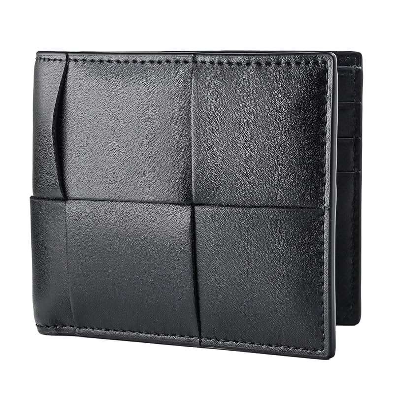 

[Bottega Veneta] bifold wallet Intrecciato men s ladies black 649605 V47V1 8803 Made in ITALY [product]