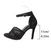 Fashion Summer Women High Heels Women Sandals  Footwear Female Fashion Shoes Thin Heels One-piece Strappy Open Toe High Heel Sandals