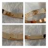Unilateral Screw Opening and Closing High Version Gypsy CNC Seiko Bracelet Couple Men's and Women's Whole Body V Gold Thick Plating 18K