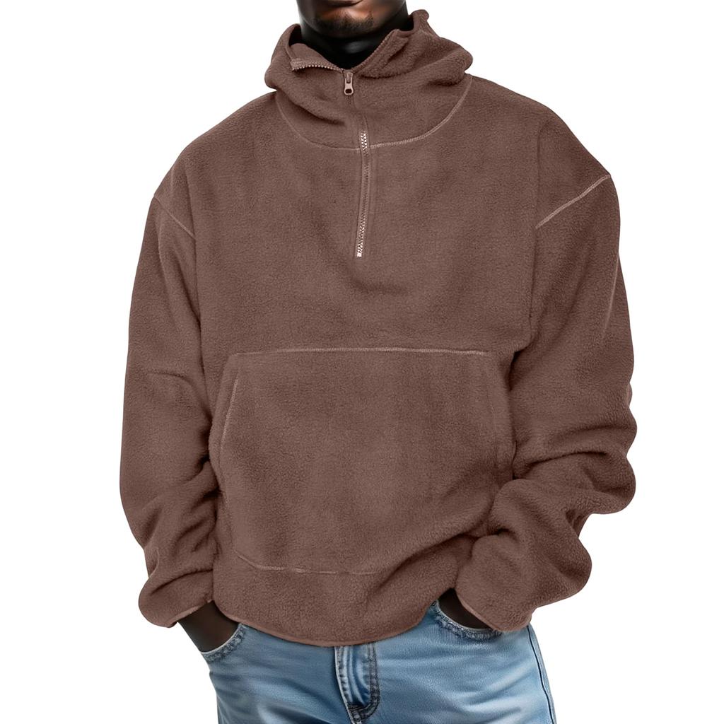 Men's  Leisure  Adding   Fleece  Zipper  Hooded  Hood  Hoodie