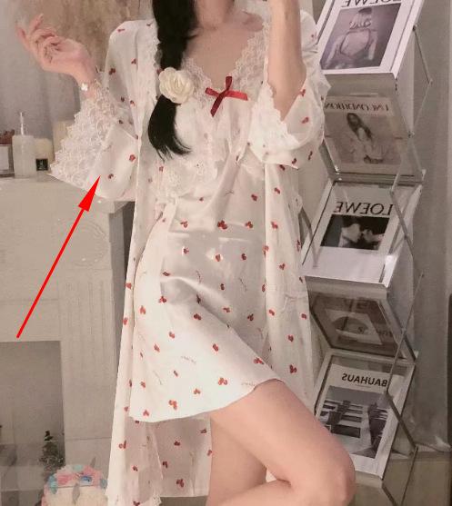 

Erotic lingerie sexy pure lust temptation lace nightdress female summer summer pajamas with chest pads two piece loungewear one size fits all