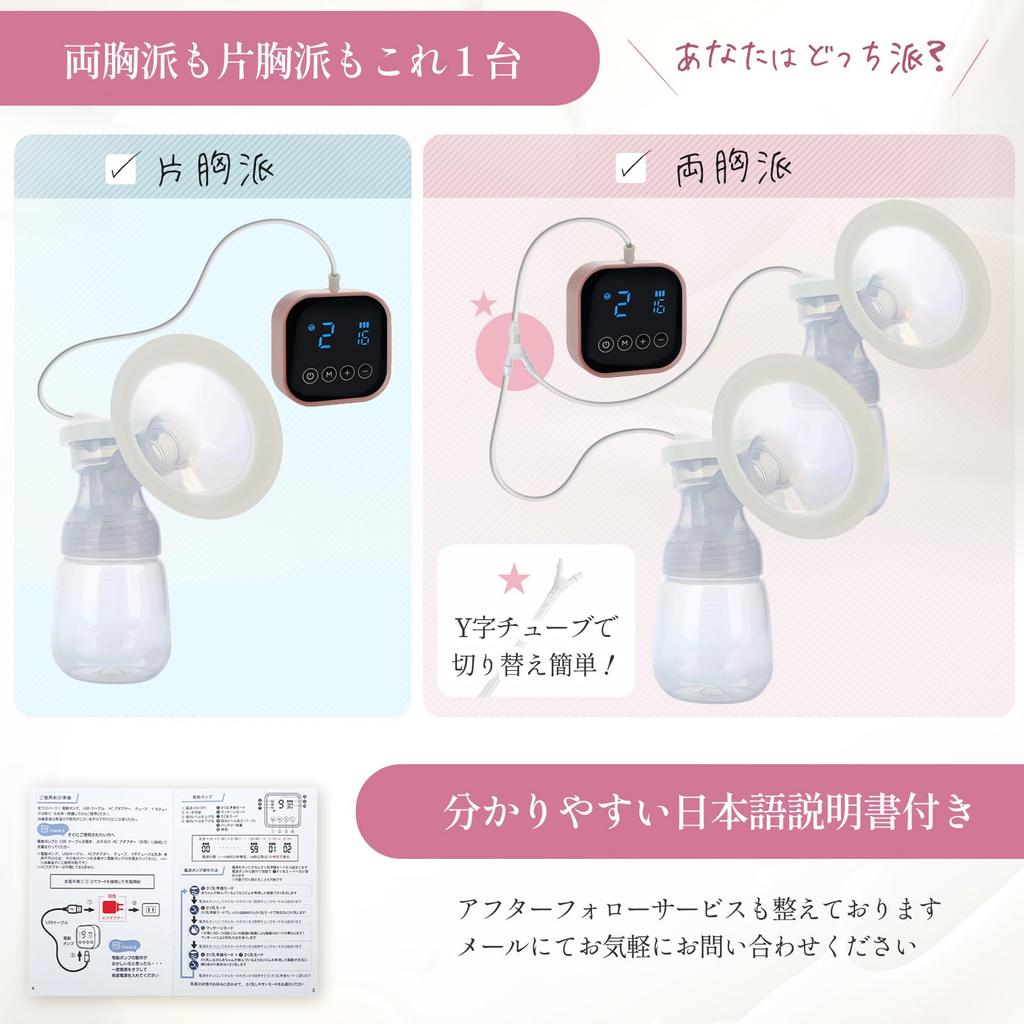 [Recommended by Obstetricians and Gynecologists] LARUTAN Smart-Dual Electric Breast Pump, Automatic, Single or Dual Breast Pumping, Rechargeable,