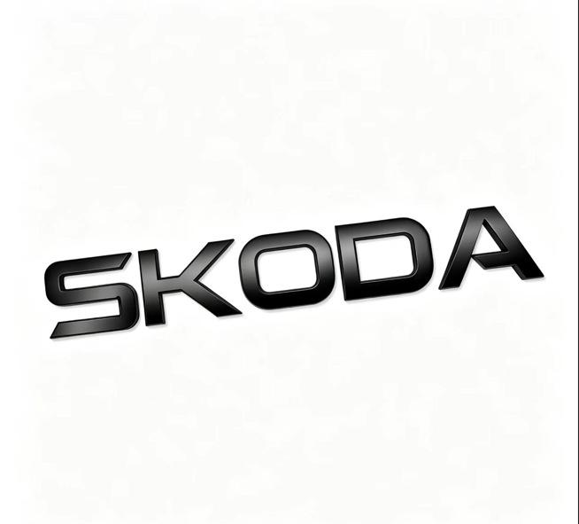 Neues SKODA Modell Kofferraum Logo Aufkleber - Englischer Buchstaben Emblem