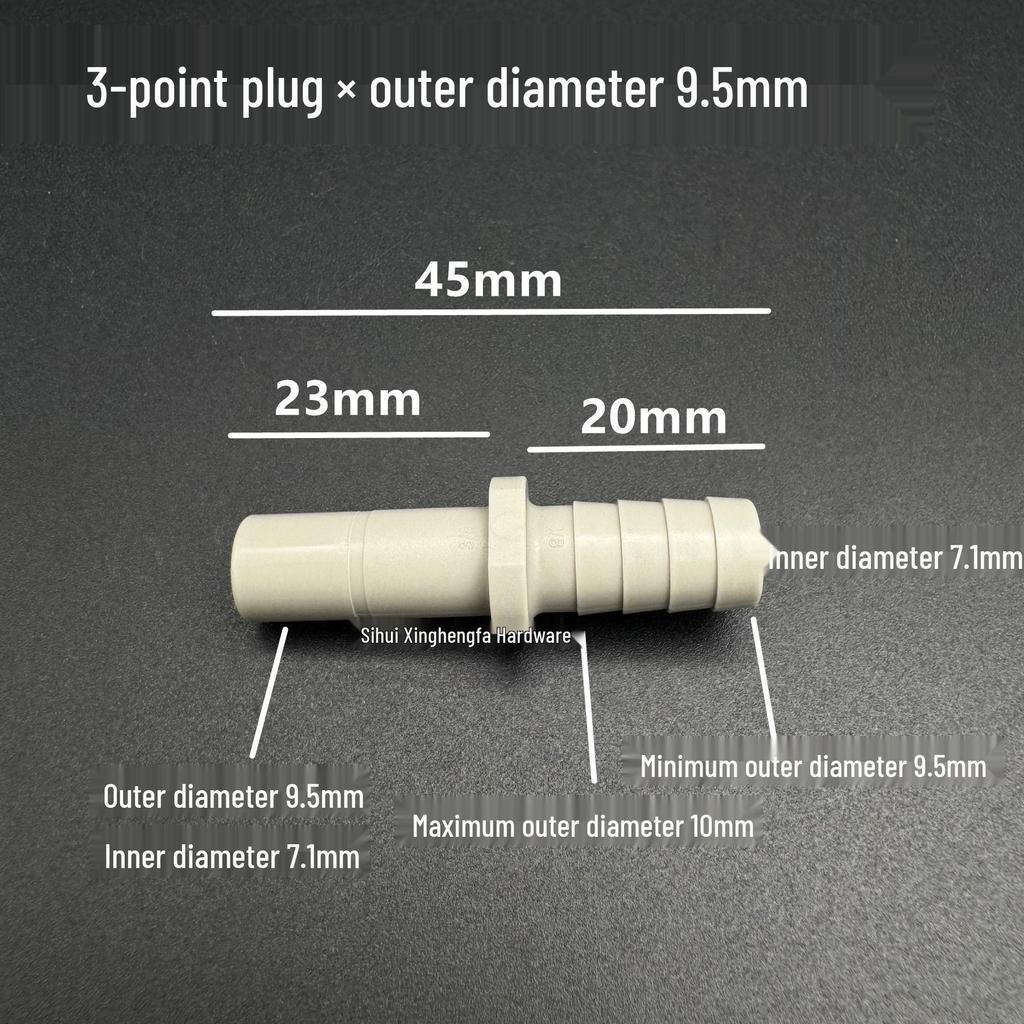 Water Purifier Soft Hose Connector Rod: 1/4 to 3/8 Quick Connect