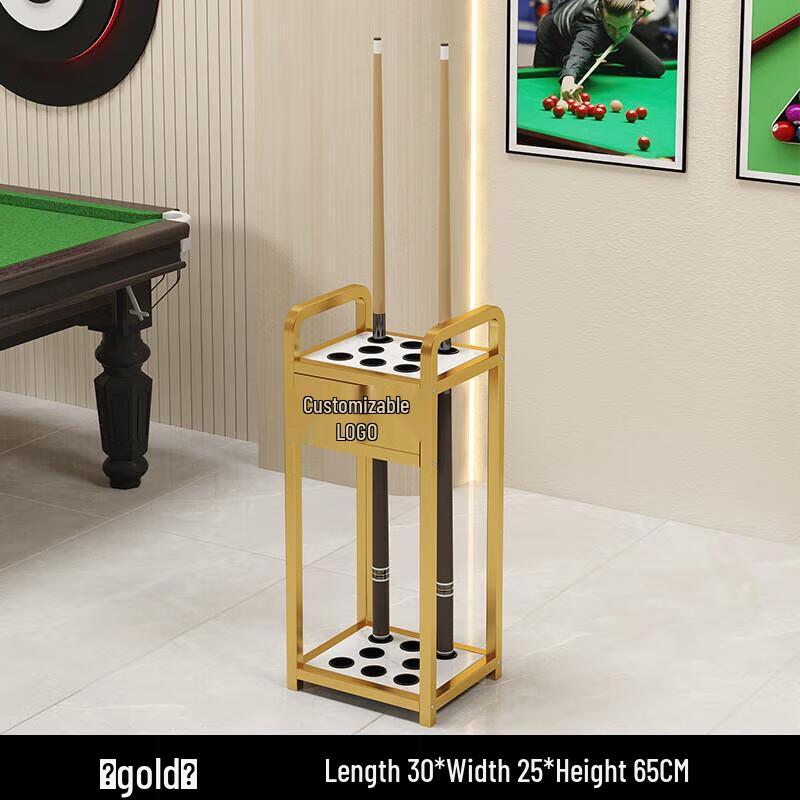 

Iron Art Golden 8-Hole Billiard Cue Rack