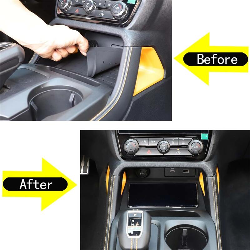 Center Console Wireless Charger Anti-Slip Silicone Mat For Ford Ranger 2024 Interior Accessories