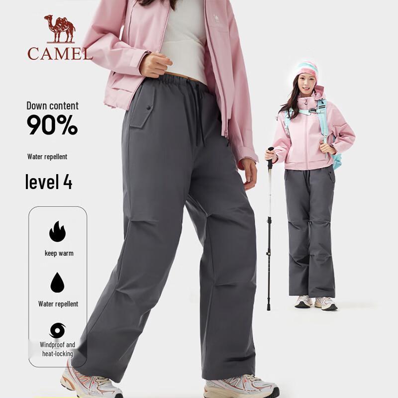 CAMEL Women's Fleece Lined Down Hiking Pants
