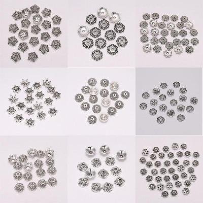 6 8 9 10 12mm Perlenkappen für Schmuck Perlenkappen Endbehälter aushöhlen Blumentorus DIY Abstand auseinander Schmuckherstellung