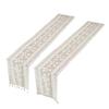 Vintage Lace Table Runner, Rustic Fringed Table Runner, Boho Floral Lace Table Runner with Tassels for Wedding Bridal Shower Dining Table Decoration
