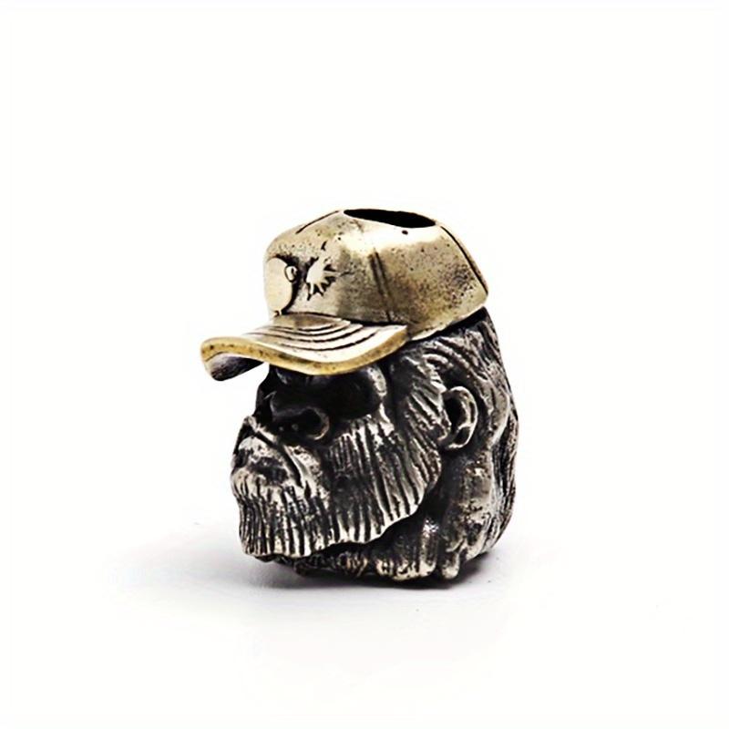 1pcs 5.5mm Hole Vintage Brass Aged Orangutan Hat DIY Accessories Keychain Necklace Beading Home Decorations Universal Pendant Backpack Charm