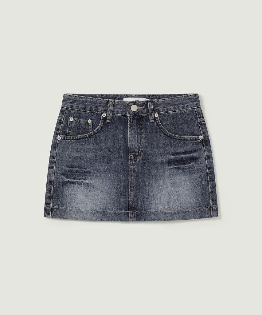 Aendeuel Fade Denim Mini Skirt - Blue