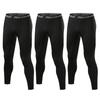 LZLLZQ 3-Pack Men's Power Stretch Compression Tights, Long Leggings, Cool To the Touch, Stretchy, Moisture-Wicking, Quick-Drying, Training/Running Leg