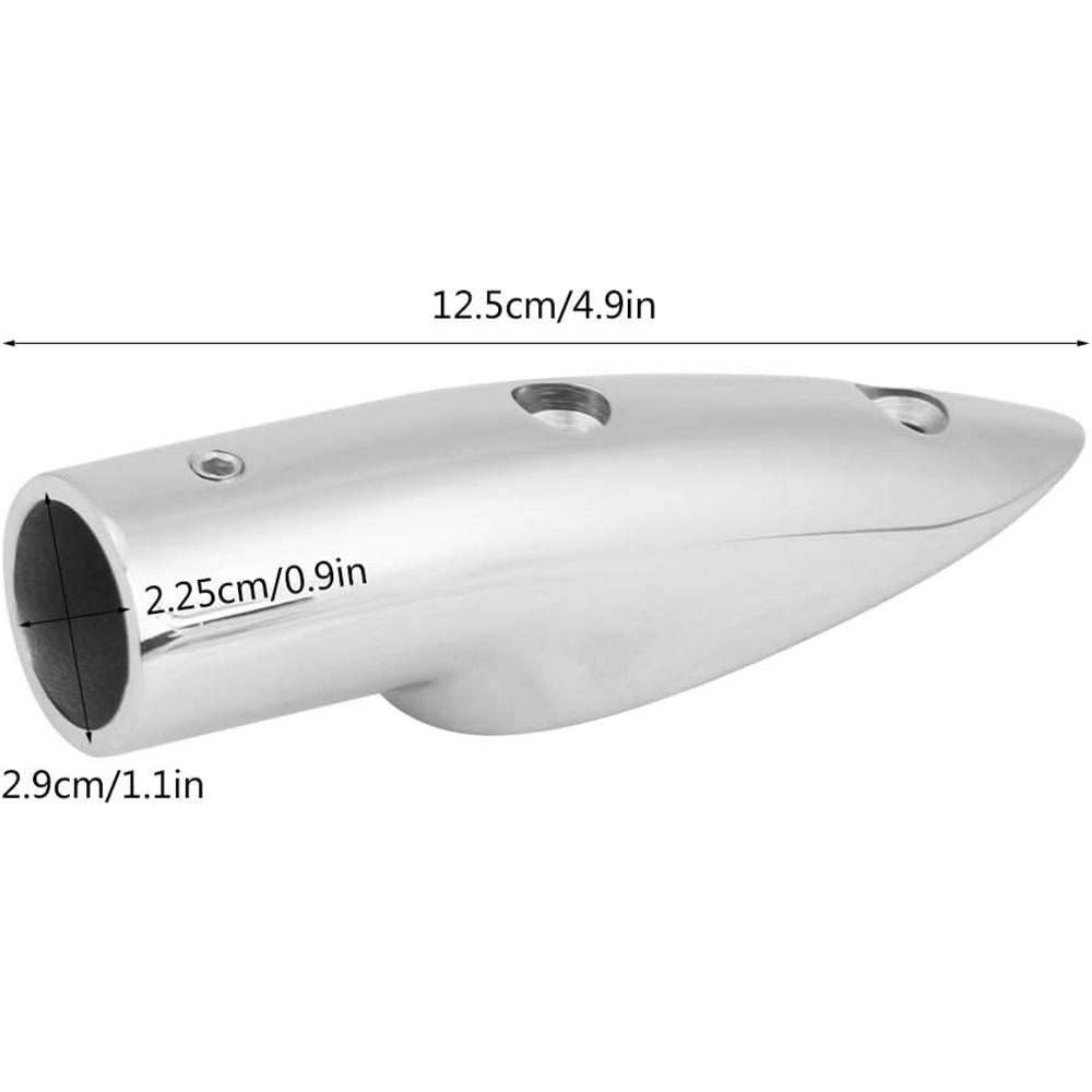 Boat Hand Rail End  316 Stainless Steel Marine Boat Hand Rail End Top Mount Hardware Fitting For 22mm Outside Diameter Tubing Or Pipe