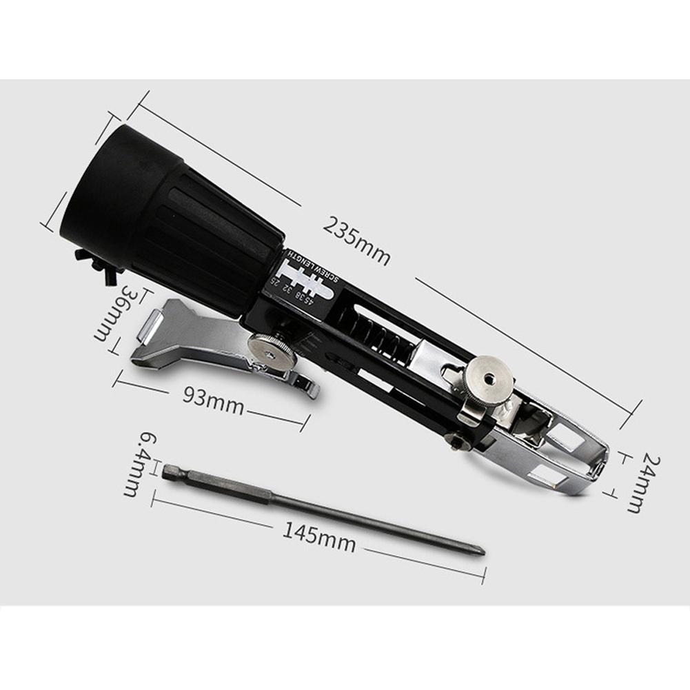 Automatic Screw Chain Nail Gun Adapter Screw Gun Adjustable Screw Length Suitable For Electric Drill Woodworking Tools
