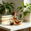 Abstract Yoga Girl Figurine Resin Meditating Lady Statue for Spa Yoga Room Home Desk Shelf Decor Gifts for Women