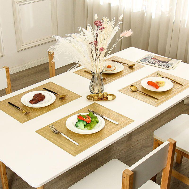 2 ST Bordsunderlägg Rektangulärt Bordsunderlägg Isolerat Skål- och Koppunderlägg Mönstrat Matbordsunderlägg Hushåll Värmebeständigt