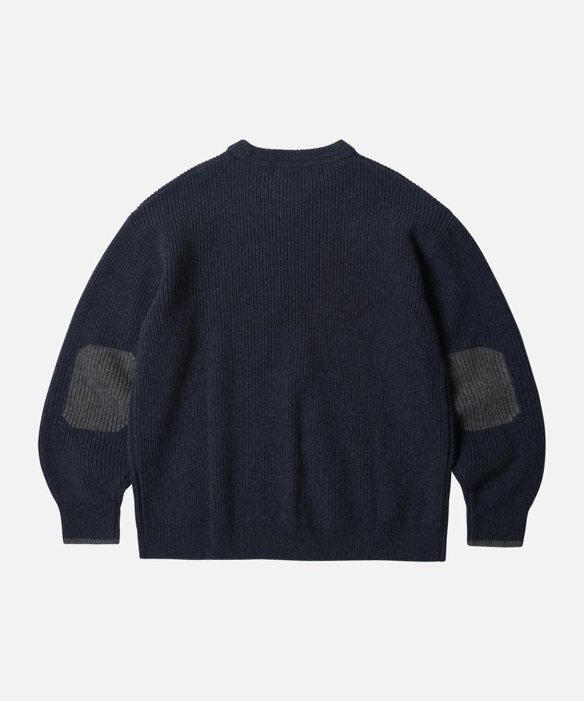 FRIZMWORKS Patch Round Pullover Knit _ Navy