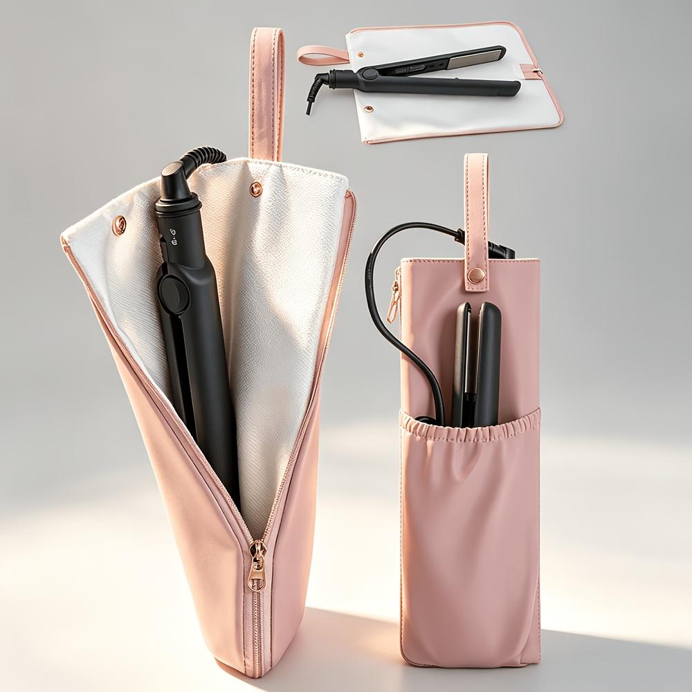 Portable Hair Iron Case Heat Resistant Hair Iron Cover Waterproof Lightweight Hanging Storage Hair Iron Pouch Cord Pocket 111°C