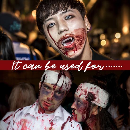 Halloween Spray Create Realistic Blood Effects Horror Fake Blood Spray for Halloween Cosplay Makeup