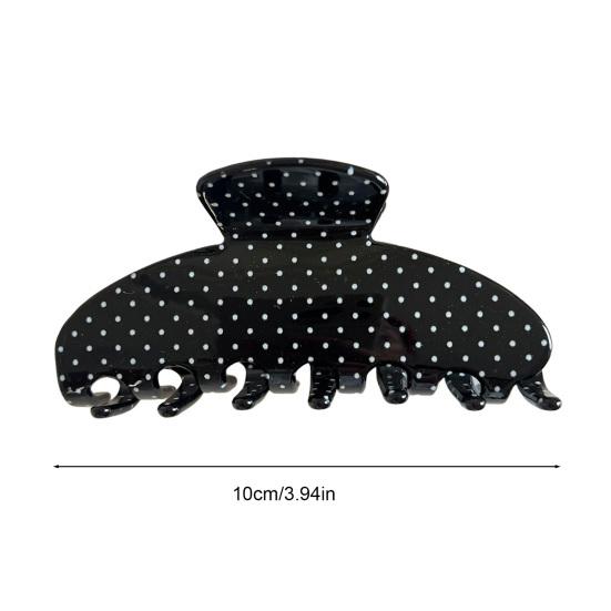 French Retro Polka Dot Hair Claw Clip Large Size Hair Clasp for Thick And Medium Hair Fashion Hair Accessory