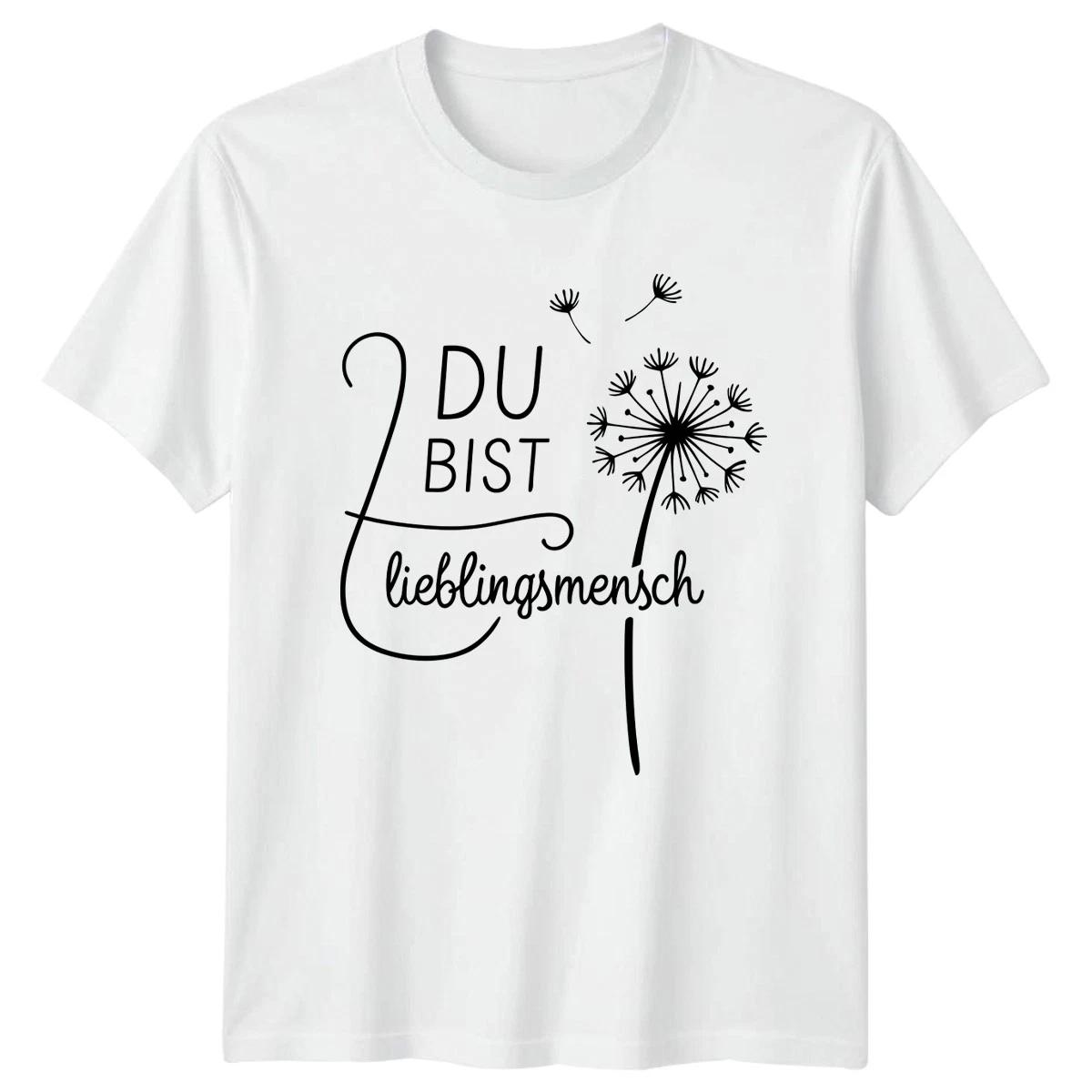 Du Bist Lieblingsmensch T-Shirt Nature Floral German Gift For Him And Her L