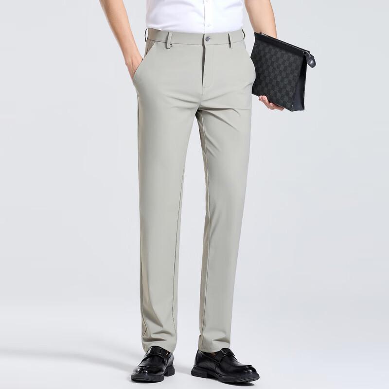 Men's Business Casual Straight-Fit Suit Pants