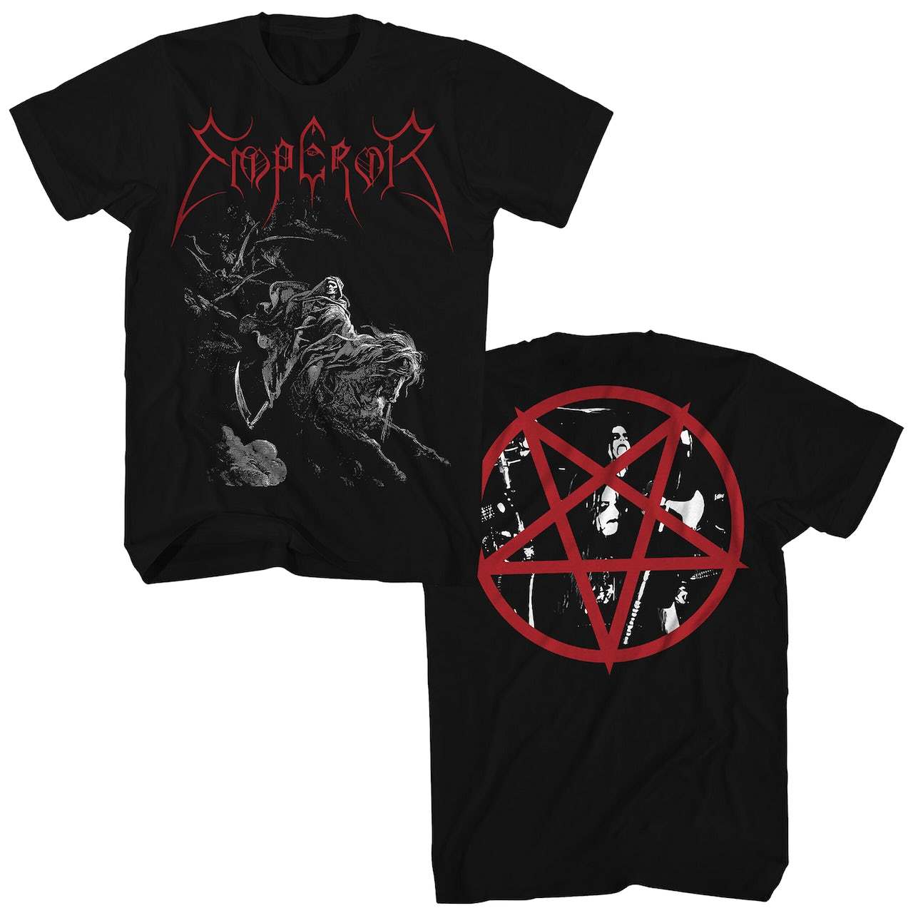 XIXI Fashion 1991Emperor Band Noorse Black Metal Rock Donkere Stijl Amerikaans Retro Heren Katoen Korte Mouw T-Shirt Casual Mode M