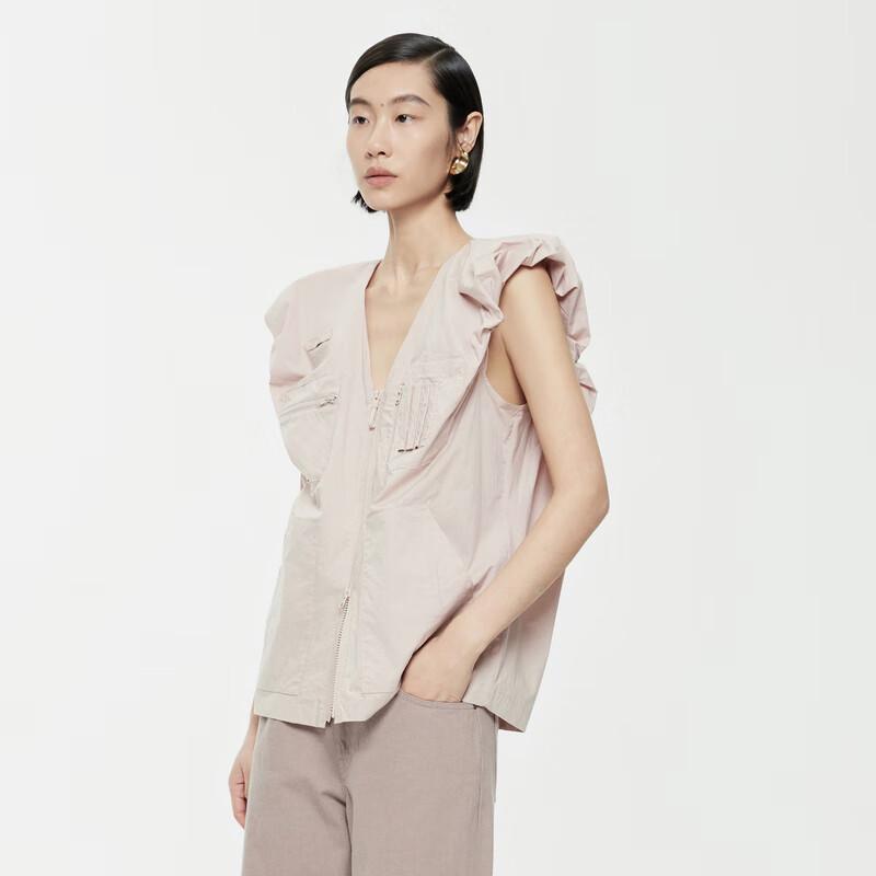 

JNBY 24 Летний Хлопковый Жилет С V-образным Вырезом Свободного Кроя XL