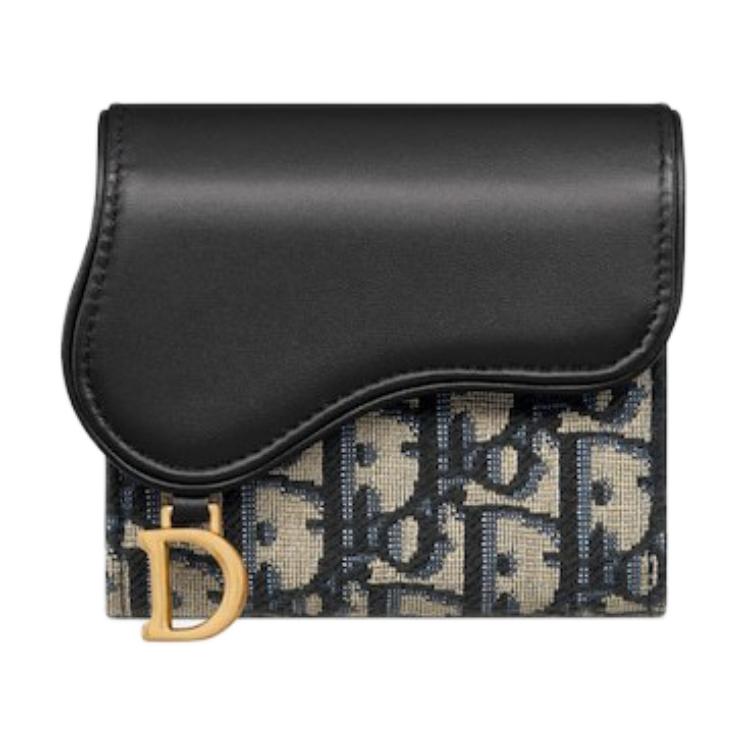 

Dior Saddle D-Shaped Closure Oblique Print Soft Calfskin Wallet Women wallet Blue S5652CNKO-M928 Basic Set (Bag+Dust Bag)