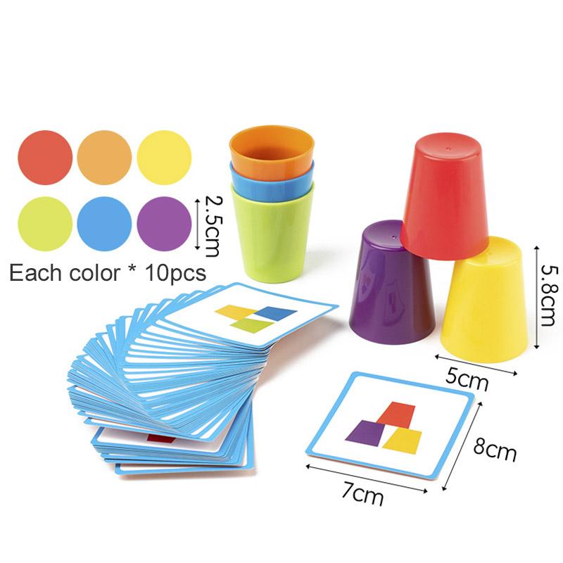 

Children s Wooden Creative Thinking Color Cognitive Classification Cup Color Classification Stacking Cup Game Educational Toys