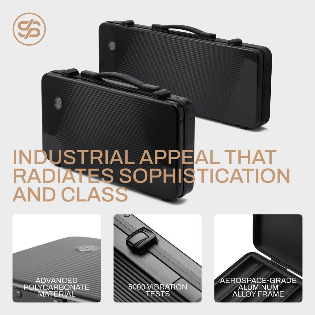 SLOWPLAY Godel Ceramic Poker Chip Set for Texas 500 Chips Chip 39mm German Made Heavy Duty Polycarbonate Chip Case Included Hold'em, [Includes Value],