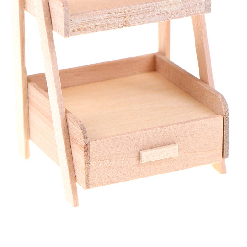 1:12  Dollhouse Wood Shelf Flower Stand Mini Furniture Model Toys
