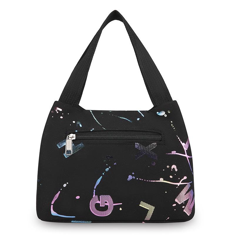1Pc Trend Printing Women's Handbag, Commuting To Work, Large-capacity Storage, Bento Bag, Portable Small Mommy Bag When Going Out
