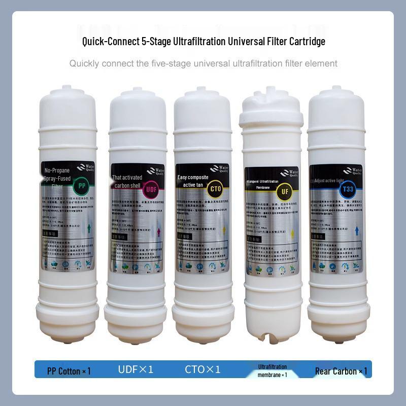 Universal 5-Stage Quick Connect Water Purifier Cartridge - Korean Style PP Cotton Ultrafiltration