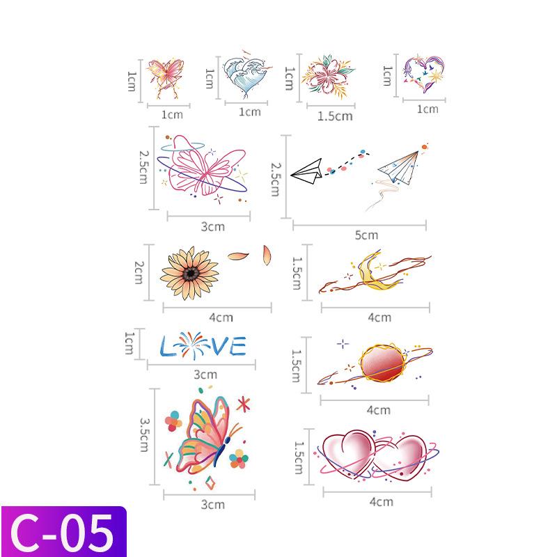 Waterproof Butterfly Tattoo Stickers Realistic 3D Body Art for Collarbone Ankle - Long Lasting Temporary Tattoos Glitter Metallic 7 Designs
