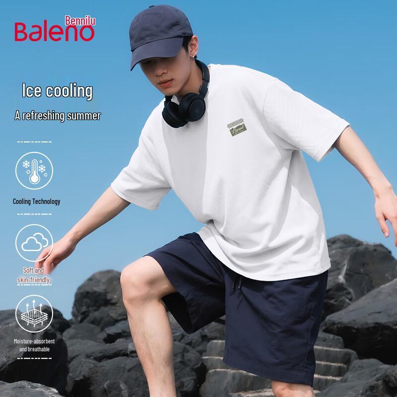 Baleno Men s Ice-Feel Pique Short Sleeve T-Shirt M