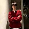 Men's Spring/Autumn 2025 Round Neck Double-Layer Knit Sweater Top