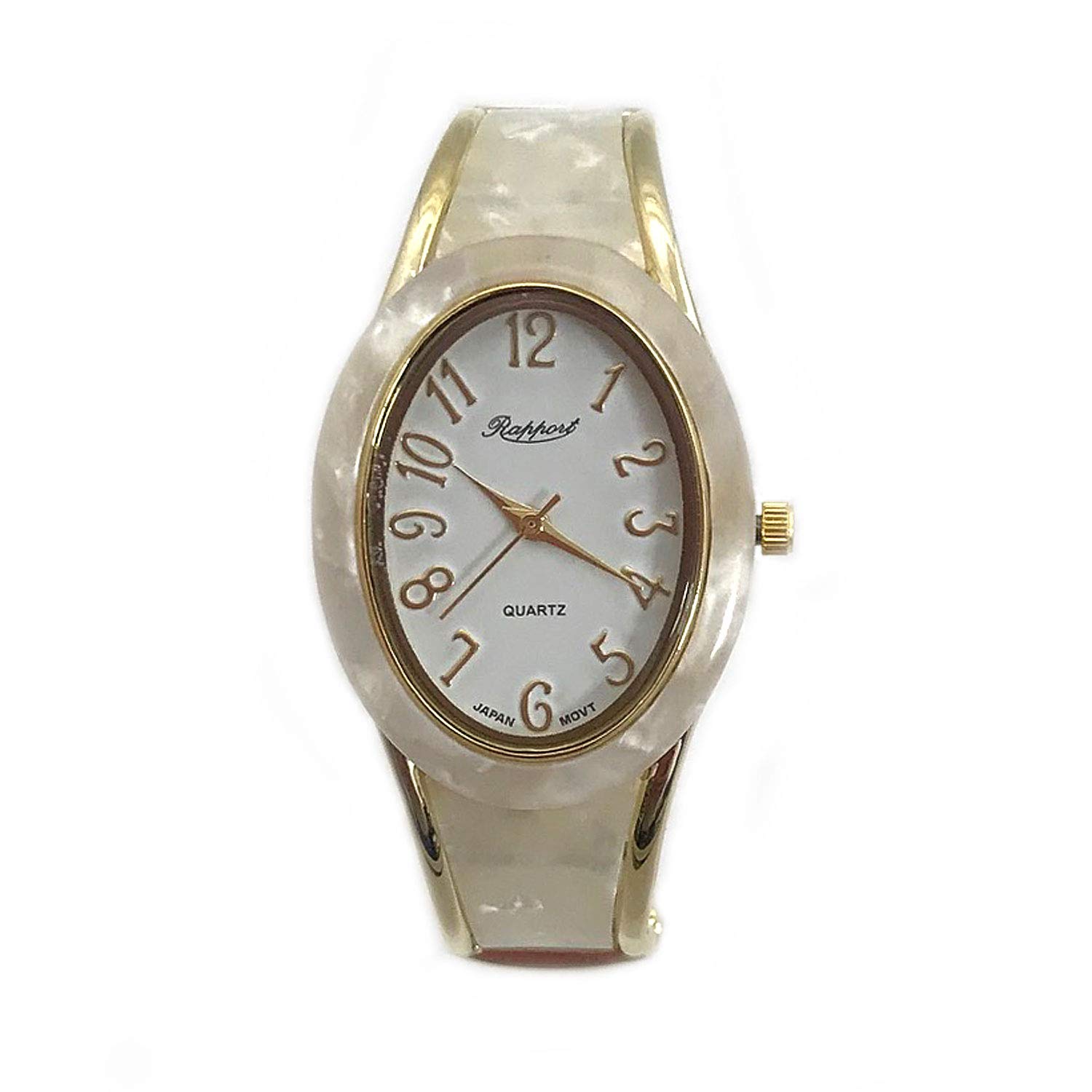 

[Takeuchi Shoji Co., Ltd.] Наручные часы с браслетом Rapport Oval Bangle Watch Gold Wide 188817 Женские белые