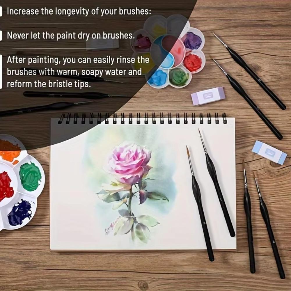 11/10pcs with Micro Tips Watercolor Brush for Fine Detail Hand Drawn Watercolor