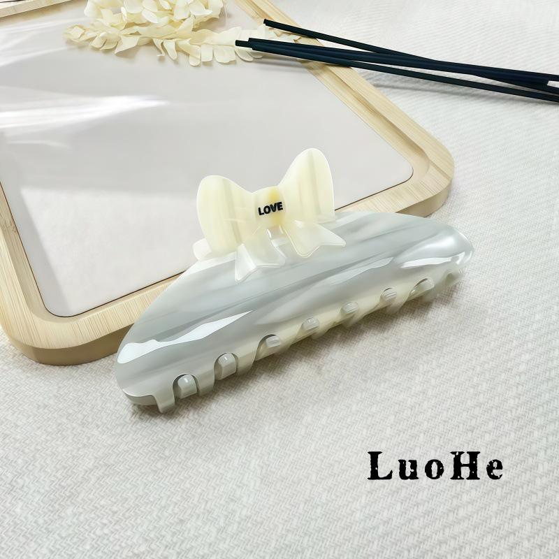 Korean Sweet Summer Bow Acetate Claw Clip - Women's Hair Accessories