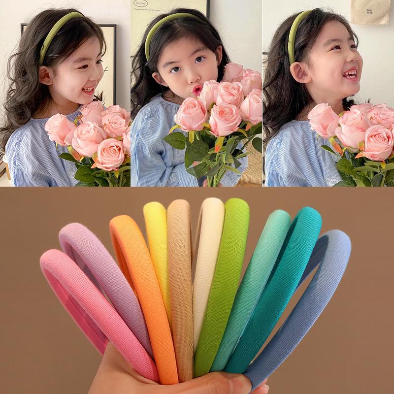 2024 Korean Green Headband & Hairpin for Girls - Trendy Douyin Style High-Value Headdress for Kids