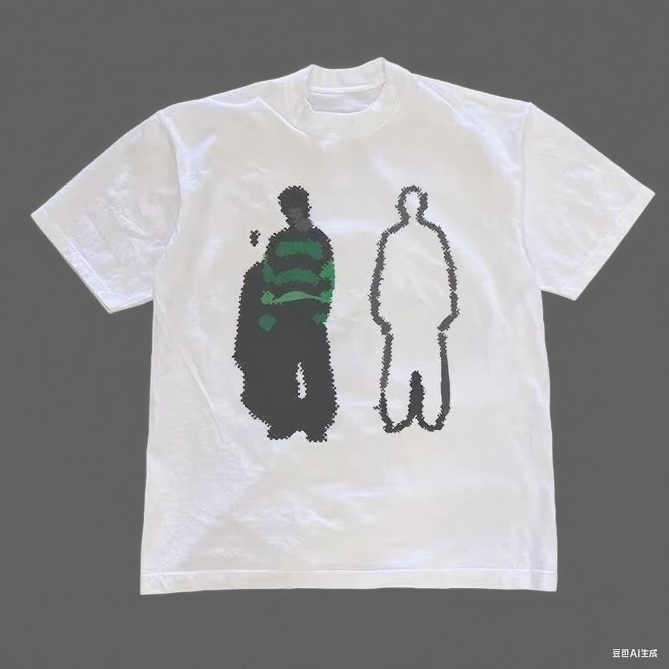 

Comfortable Summer New Street Style Versatile Short-sleeved T-shirt for Both Men and Women Casual and Trendy Top S