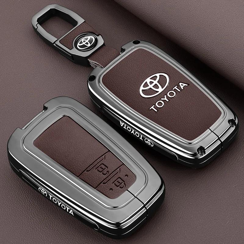 svagd6 Zinc Alloy Car Remote Key Case Cover for Toyota CHR Prado Prius Camry Corolla RAV4 - Durable Replacement Key Shell Accessory