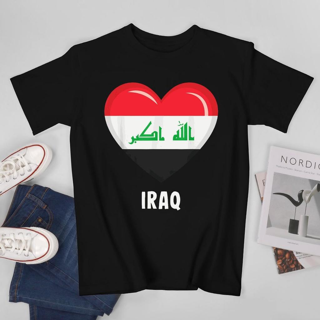 More Design Iraq Flag Iraqans Unisex Tshirt Tees Tshirt Oneck T Shirts Unisex Boys Clothing 100 Cotton