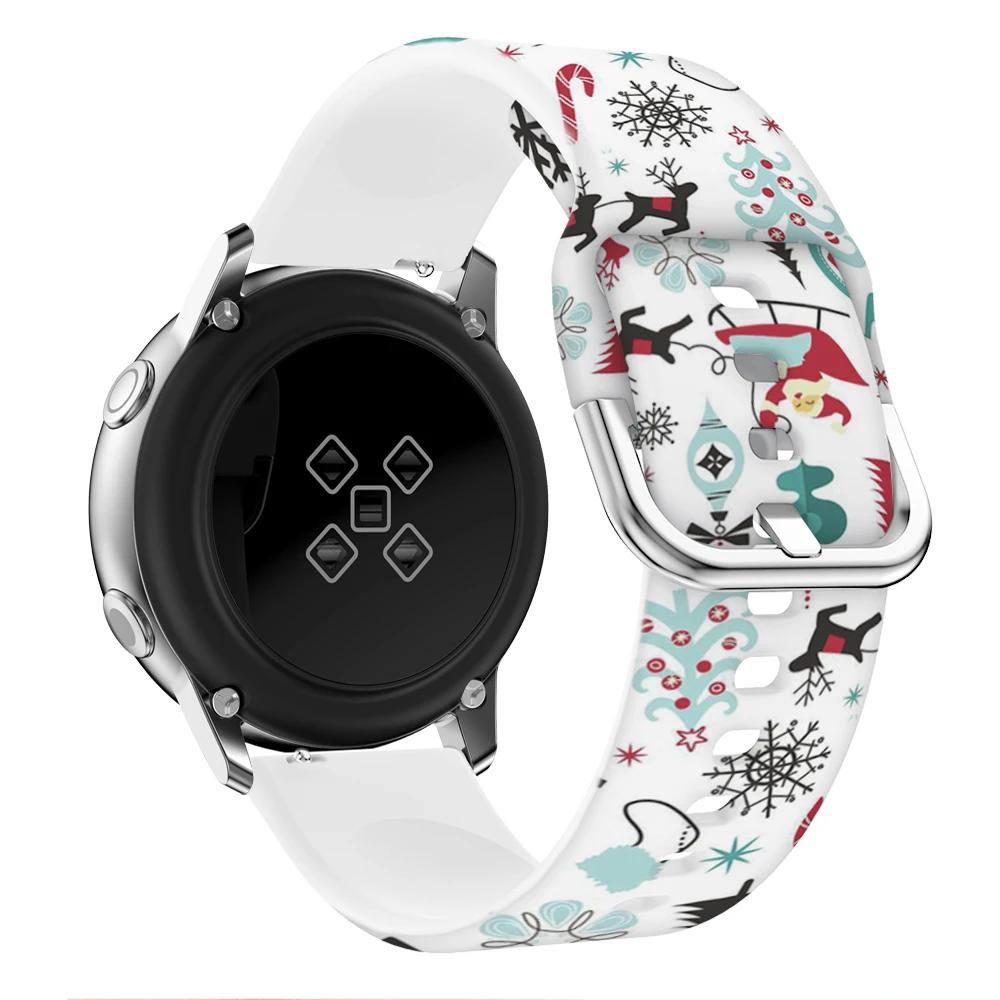 

20mm 22mm Christmas style Silicone Strap For Huawei Watch 5 4 GT6-5-4 Pro 46mm Bracelet Wristband For Amazfit GTR4/Bip 6 5 Belt Huawei watch 46mm