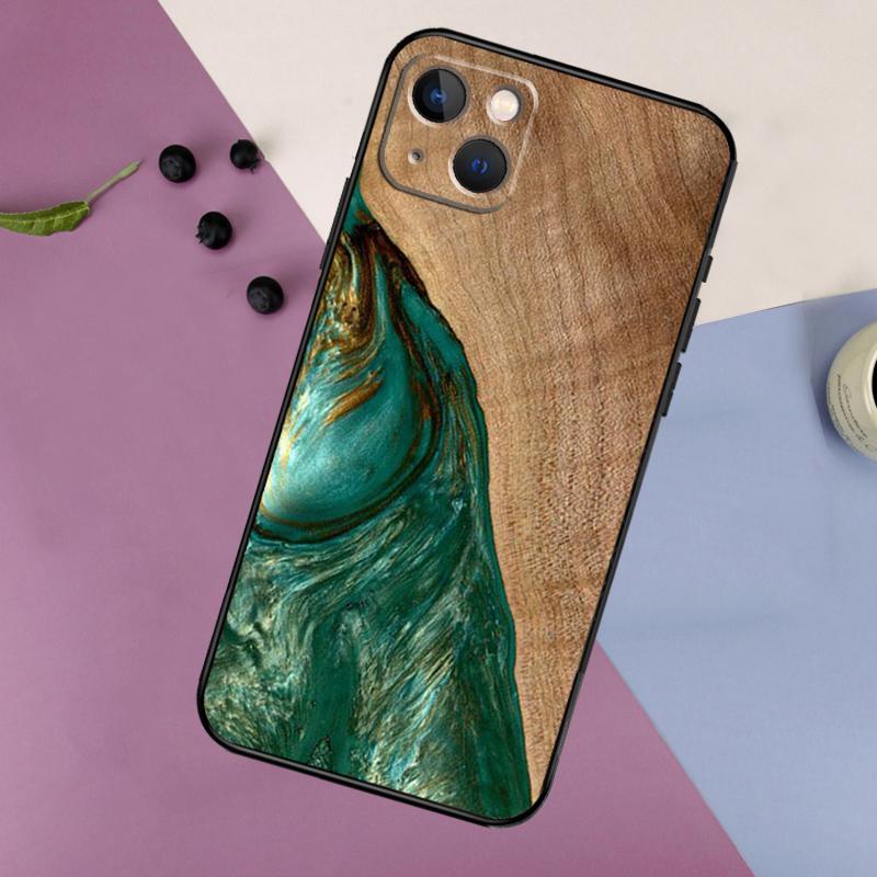 

Гибридный чехол из дерева и смолы для iPhone 14 13 11 12 16 15 Pro Max 12 13 Mini X XR XS MAX 7 8 14 16 15 Plus Задняя крышка iPhone 11 Pro